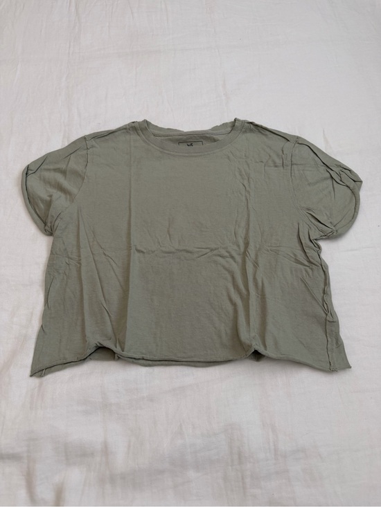 We The Free Tops - We The Free Boxy Crop Tee in Light Sage
